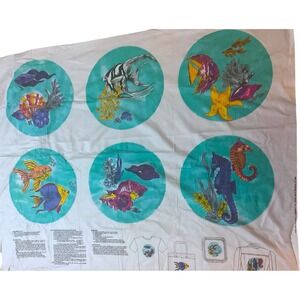 Tropical‎ Fish Seahorse Sewing Appliques Aqua Green Purple Orange Pink 12"